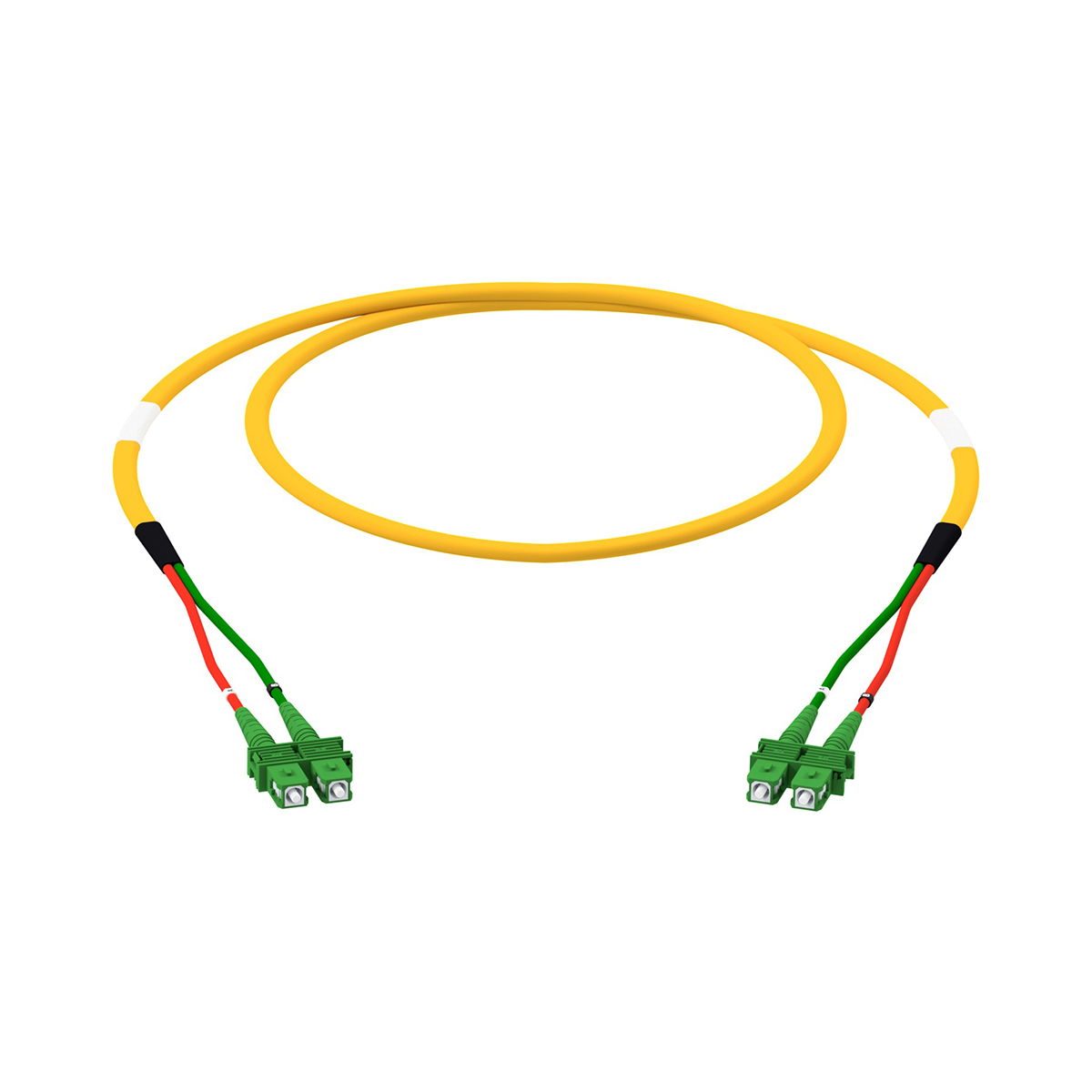 Fiber optic patch cord duplex singlemode OS2, SC-APC/SC-APC, I-V(ZN)HH 2x 2,1 mm