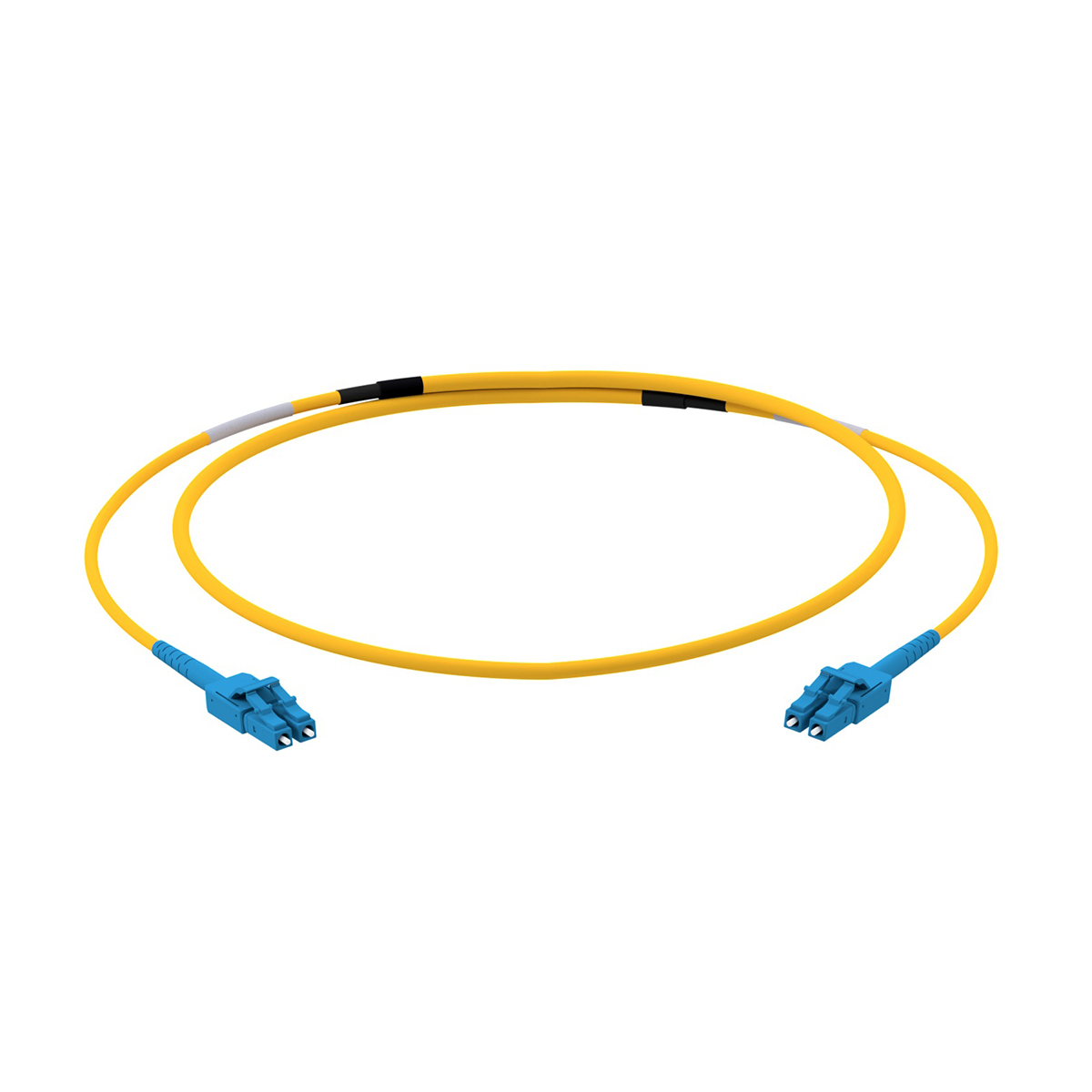 Fiber optic patch cord duplex singlemode OS2, LC-PC/LC-PC, I-V(ZN)H(ZN)H rund 4,0 mm, with LC Compact