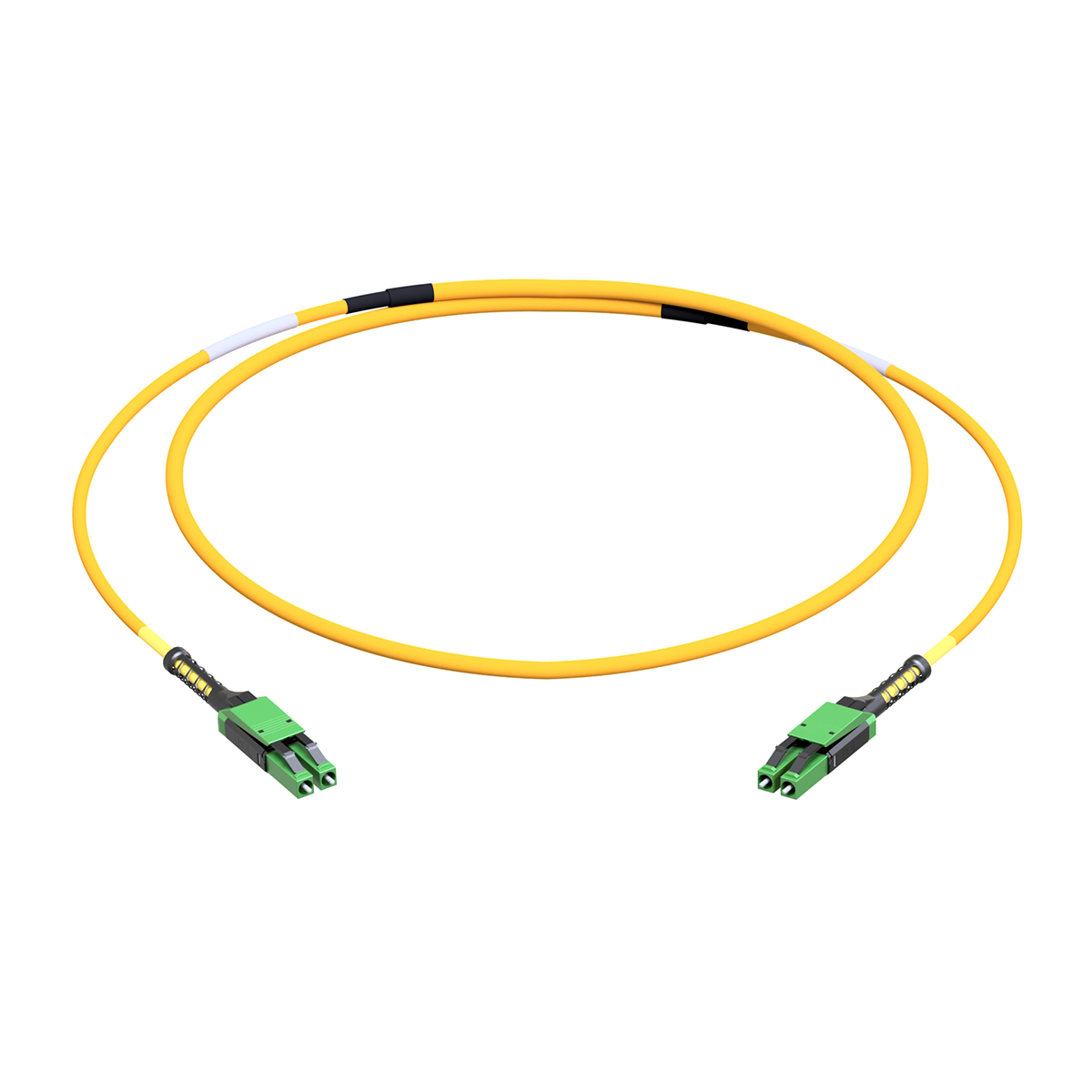 Fiber optic patch cord duplex singlemode OS2, LC-APC/LC-APC, I-V(ZN)H(ZN)H rund 4,0 mm, with LC Compact Push Pull Boot