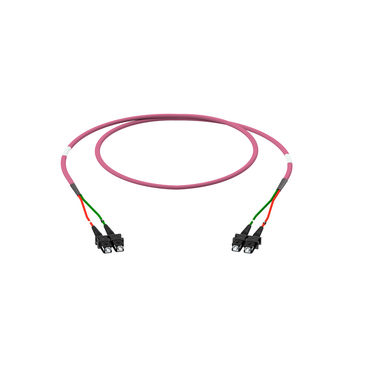 Fiber optic patch cord duplex multimode OM4, SC-PC/SC-PC, I-V(ZN)HH 2x 2,8 mm