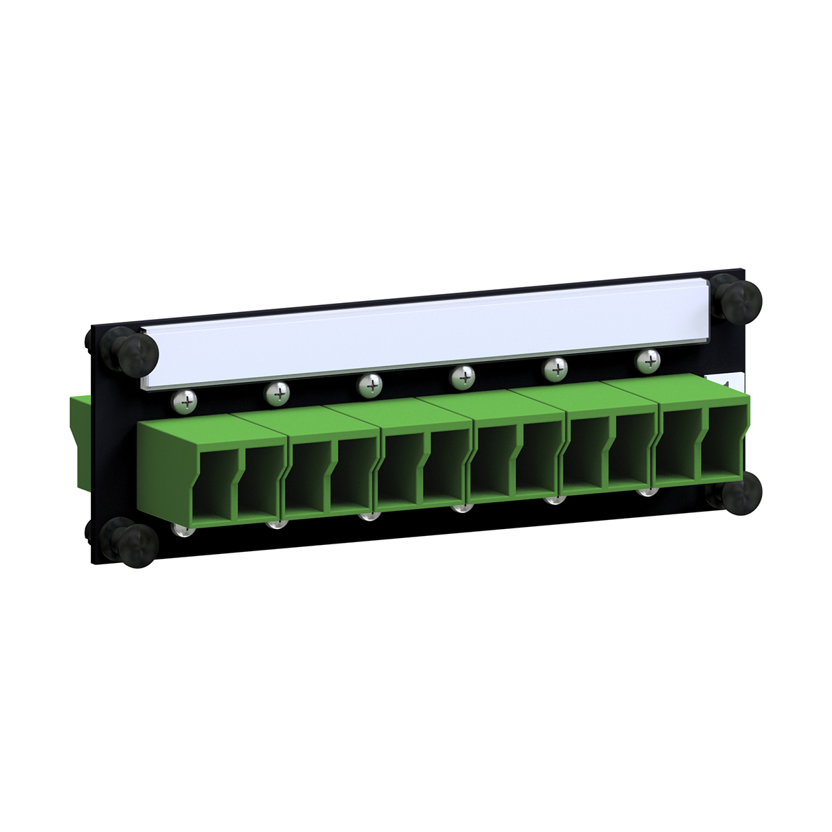 SMAP-G2 SD 1 HE 1/4 Teilfrontplatte mit E2000-Compact-HRL APC Singlemode OS2 grün