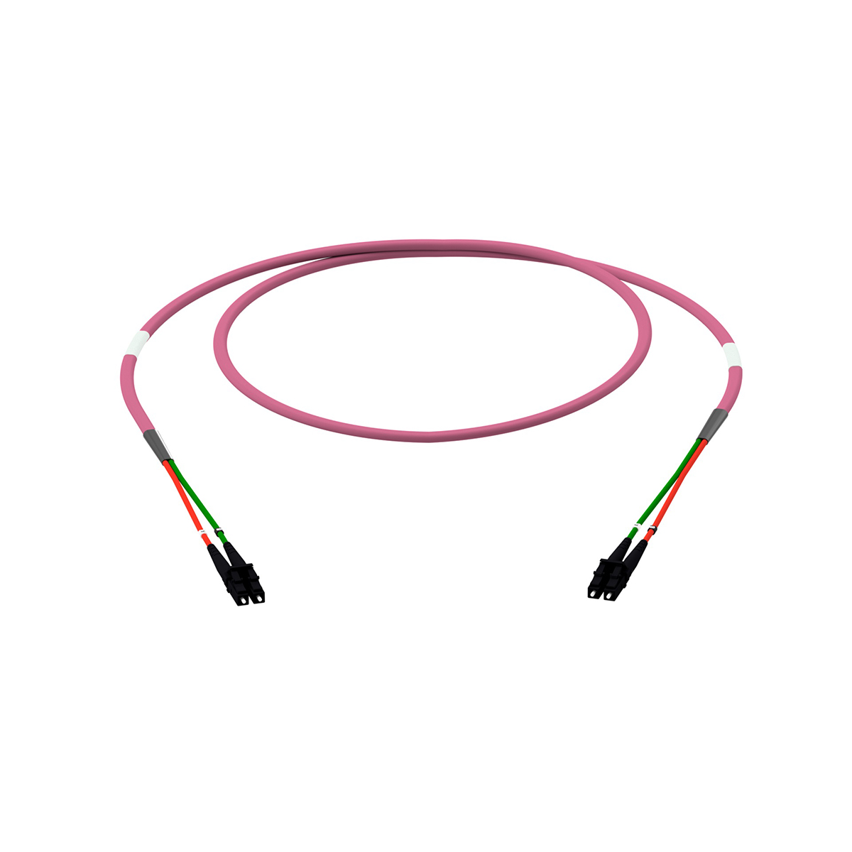 Fiber optic patch cord duplex multimode OM4, LC-PC/LC-PC, I-V(ZN)HH 2x 2,8 mm