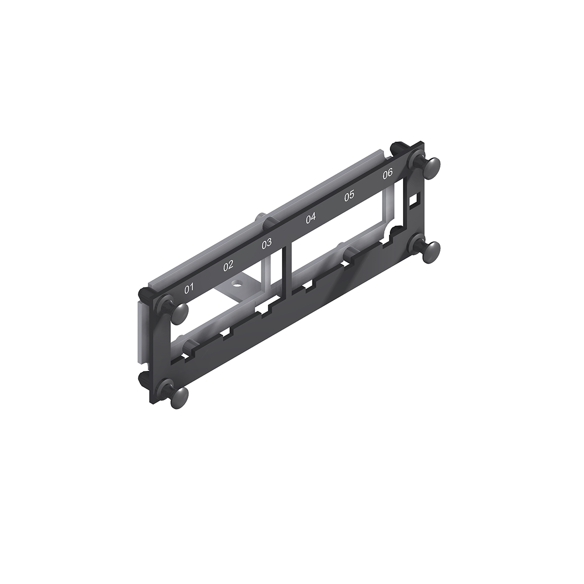 SMAP-G2 SD 1 HU 1/4 part front plate for RJ45 Jacks