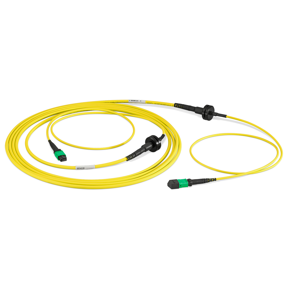 Fiber optic trunk cable breakout 8 fibers singlemode OS2, MTP®-OCTO-PC-m/ MTP®-OCTO-PC-m, I-F(ZN)H(ZN)H