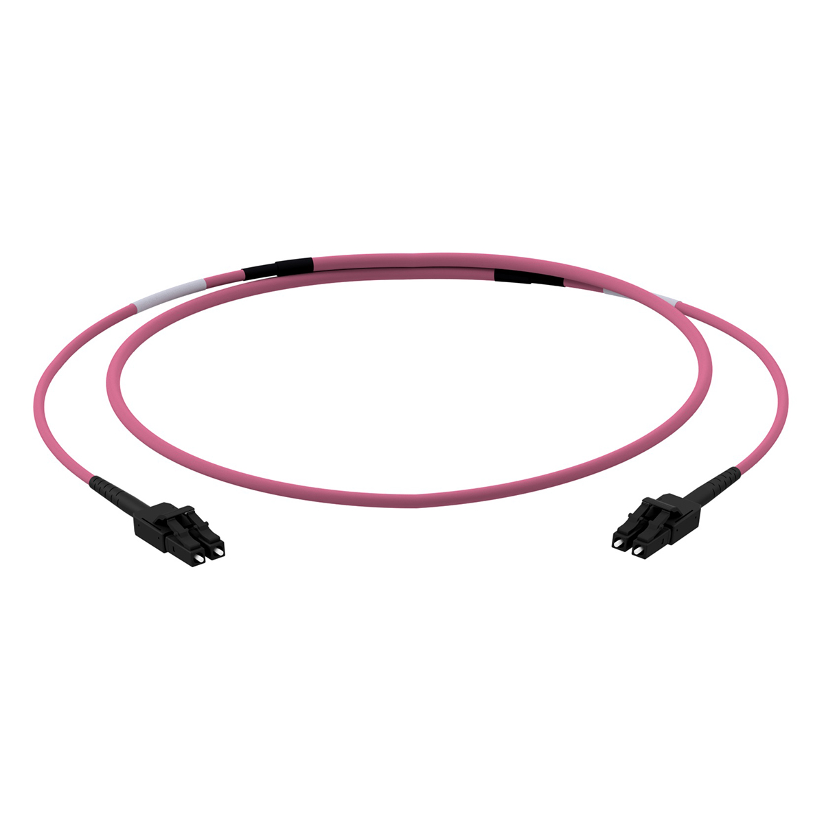 Fiber optic patch cord duplex multimode OM4, LC-PC/LC-PC, I-V(ZN)H(ZN)H round 4,0 mm, with LC Compact