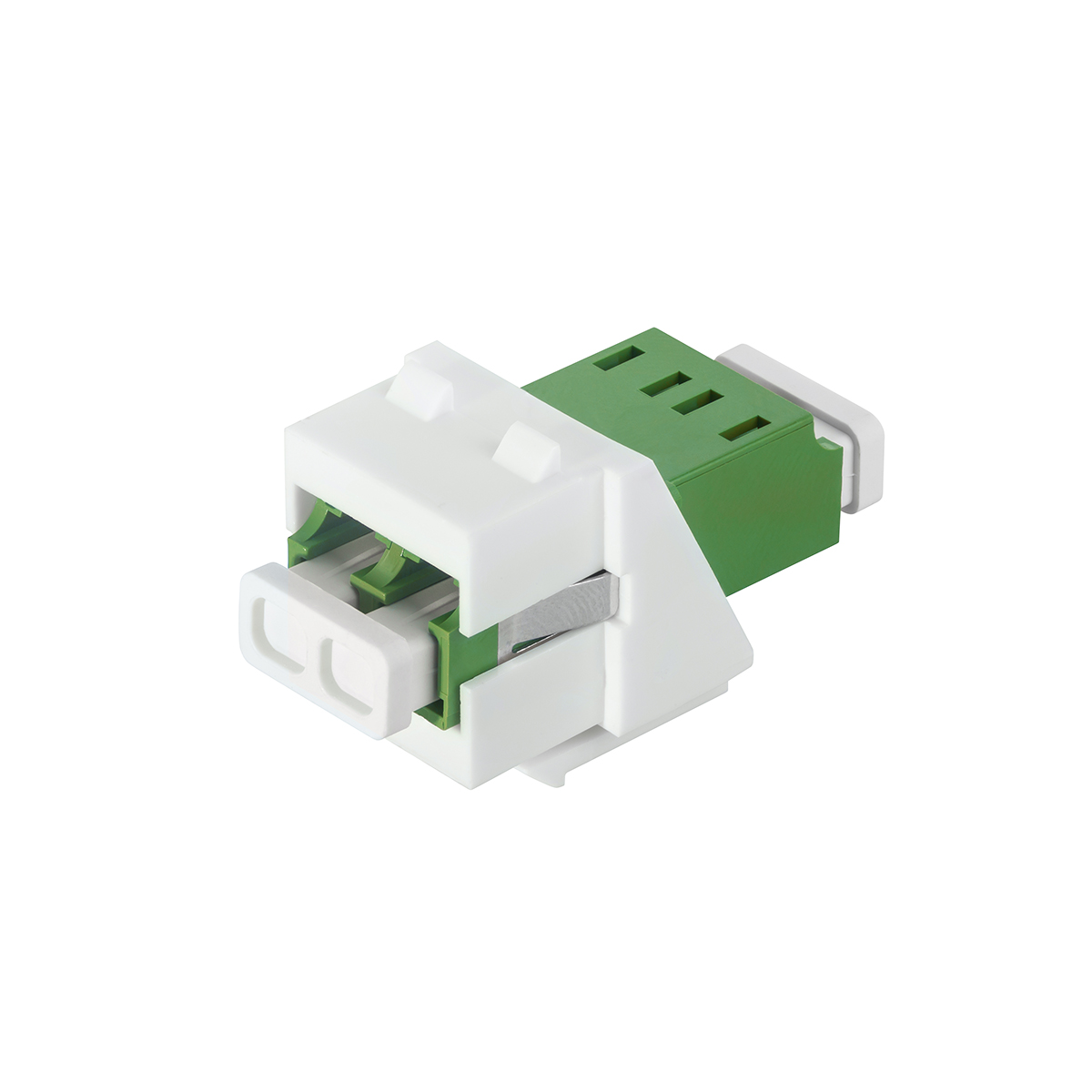 LC-Duplex singlemode OS2 APC adapter green with keystone adapter