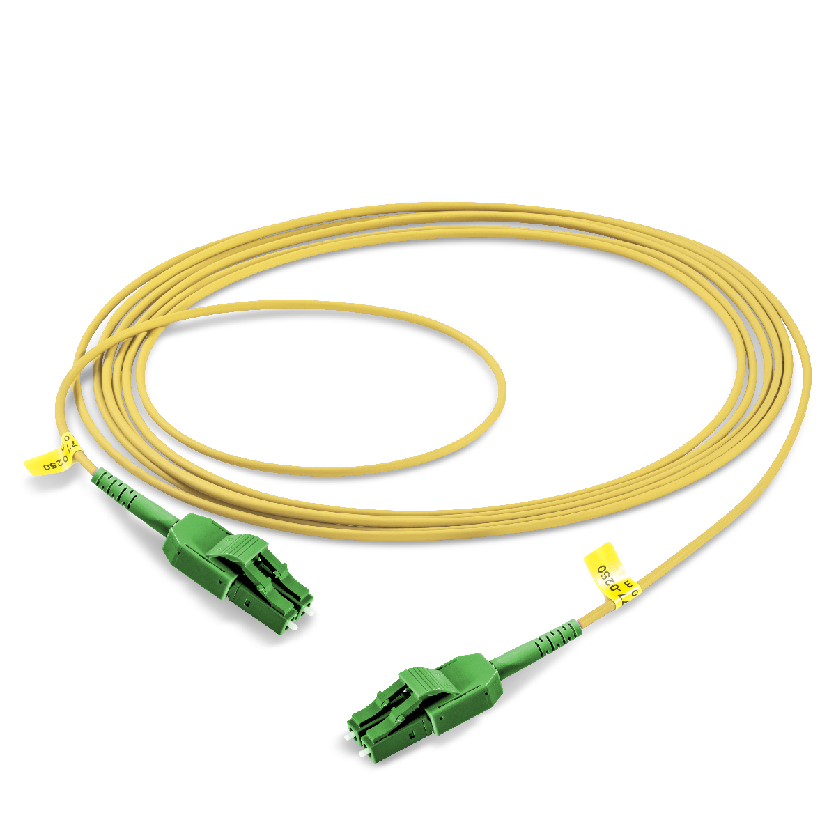 Fiber optic patch cord duplex singlemode OS2, LC-APC/LC-APC, I-V(ZN)H rund 2,8 mm, with LC Compact